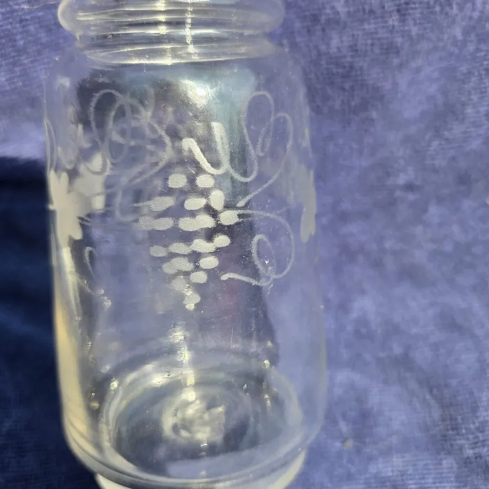Antique Victorian Etched Glass Decanter w/ Original Stopper c1880